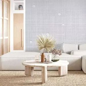 [골드스마일]단열벽지 1mX2.5m 타탄 입체꽃 그레이 셀프도배 보온