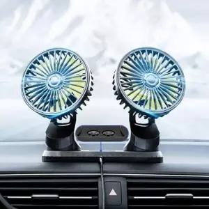 (선택 선택/차량 USB트윈선풍기)차량용 트윈선풍기 각도조절 USB선풍기 듀얼팬 카선풍기