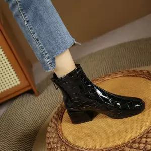 에나멜여성부츠 앵클부츠 첼시JW815 기모부츠 기모안감부츠 여성부츠 겨울부츠 5cm굽