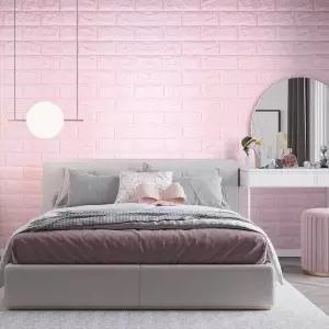 폼블럭 블럭아이 10mmX1mX2.5m 핑크 단열벽지 시트지