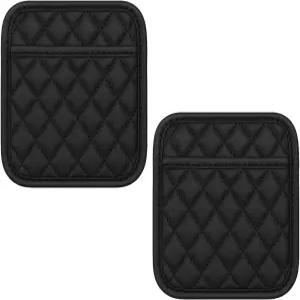 2PCS 카 사이드 포켓 정리함 범용 방수 PU 가죽 오토시트 갭 필러 보관 가방 전화용 자동 접착 다기능