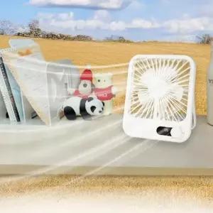 ( )고급 USB 테이블 무선 선풍기 탁상용 미니 휴대용 강력한 바람 초소형 손풍기