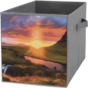 보관함 슬란드 선셋 선반 옷장 정리함용 접이식 보관 바구니와 용기 큐브 의류