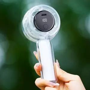 ( )크리스탈 100단 터보 휴대용 미니 손선풍기 손풍기 핸디선풍기 UNF1800C