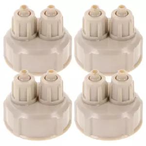 POPETPOP 4개 수족관 CO2 발전기 - DIY 리액터 병뚜껑 어항 살아있는 식물용 공기 확산기 퀵 스크류