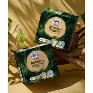 매장정품 SOFY 무표백 네이처 오가닉 코튼커버 생리대 중/대/슈퍼롱 x 5팩