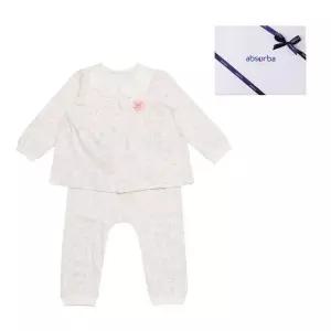 [압소바](마산점)[압소바 26년SS 임신출산백일돌선물]꽃토끼 뱀부내의 (A1A10309) 백IVORY