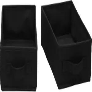 가정 필수품 좁은 옷장 정리 서랍 2팩 고급 통기성 폴리 린넨 편리한 앞 손잡이 걸이식 정리함에