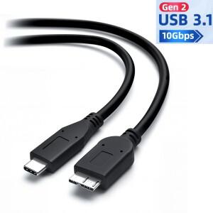 10Gbps USB C to 마이크로 B 3.0 하드 드라이브 케이블 3.1 타입 데이터 WD LaCie Seagate 휴대용 HDD용