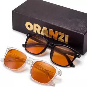 컴퓨터 및 게임용 98.6 블루라이트 차단 안경 - 수면 개선을 위한 유해 블루레이 앰버 렌즈 피로 눈의