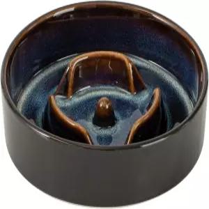 작은 개와 고양이를 위한 세라믹 0.9컵 도그볼 슬로우 피더 6.1인치 반려동물 접시 블롯 방지 질식 볼 별이