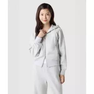 르꼬끄 LECOQ 여성 루즈핏 모달 멜로우 후드 집업 - 그레이(QQ422OFTO1) QQ422OFTO1_MGR0 465381