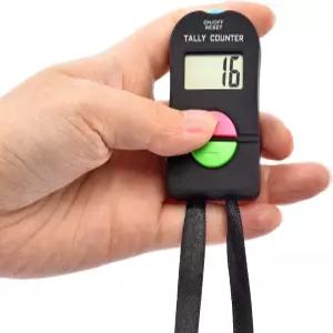 랜야드 4-디지털 디스크 골프/야구장/버스 드라이버/피쉬/크로셰 로우 카운트(1팩)가 있는 원이치 전자