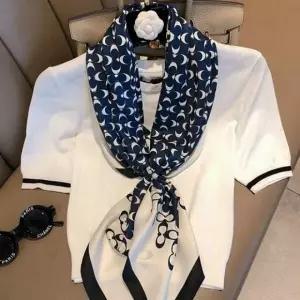 정사각 스카프 가벼운 숄 봄가을 머플러 실크스카프 레이스스카프 헤어밴드스카프 가을스카프 레트로스카프