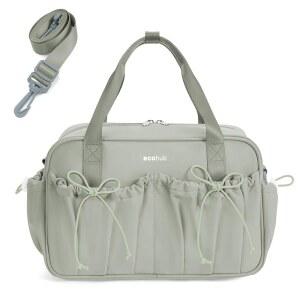 여성용 에코허브 작은 짐 가방, 젖은 수납공간이 있는 미니 더플 보크노트 스포츠 귀여운 토트백 댄스 요가 운동 여행 가방 그린