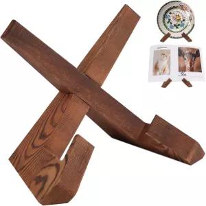 나무 요리책 디스플레이 스탠드 홀더 조절 가능 접이식 소박한 디자인 주방 조리대 태블릿 레시피북 사진에