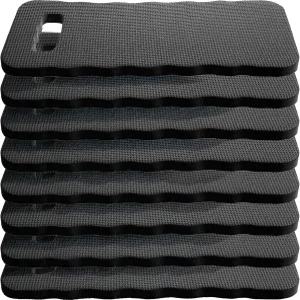 Xozeooeu 8팩 정원 무릎 보호대 가꾸기용 검은색 두꺼운 폼 요가 청소 기도 및 운동용 방수 15.75x6.9x0.63