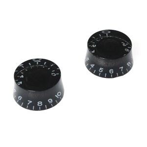 전기 기타 교체 부품을 위한 RLECS 2PCS 블랙 속도 조절 볼륨 노브