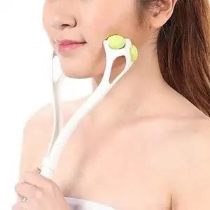 ( )손잡이 롤링 얼굴 마사지기 부더러운 고무볼 페이스 롤러