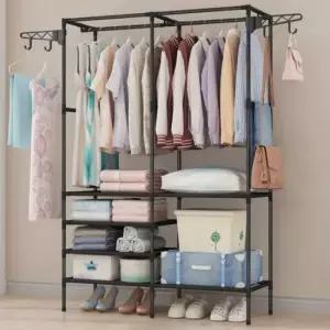 걸이 스틸2단조립행거 행거 드레스룸 조립식 맞춤형