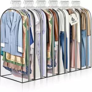 옷걸이용 50인치 의류 가방 4개 옷장 보관용 투명 정장 여행용 커버용 10인치 가운 재킷 셔츠 스웨터용