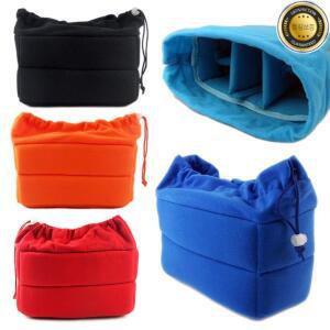 카메라 삽입 가방 파티션 패딩 벨벳 충격 방지 보호 렌즈 케이스 소프트 캐논 니콘 소니 DSLR