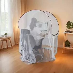 책상용 돔형 모기장 곤충커튼 간편설치 기숙사 캠핑 독서용 방해차단 집중력 강화 공간분리템