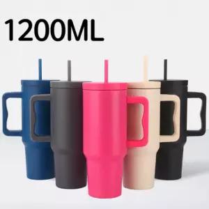 1.18L 투웨이 텀블러 스텐 손잡이 텀블러 이중 보온 보냉병 이동 중 사용 가