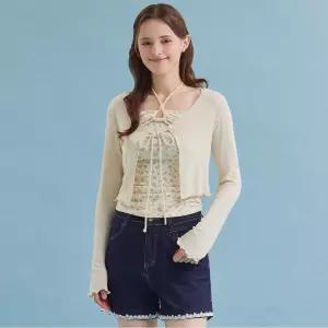 포커스 [2SET]져지 가디건+홀터 플라워 나시_PBBF5M1KC4611