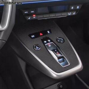 자동차 인테리어 수정 센터 e tron용 필름 스티커 시프트 기어 탄소섬유 블랙 액세서리 Q5/Q4 콘솔