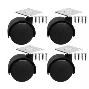 1.5인치 캐스터 휠 교체 가구용 범용 소형 회전 롤러 캐비닛 책상 테이블 서랍 카트 박스 선반 플레이트