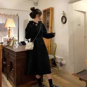 여성 루즈핏 체형커버 후드 플레어 에이라인 롱원피스