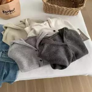 겨울 여사친 니트 카디건 조끼가을 붐 후드 러블리 나시 다올4