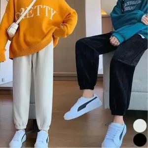 여자 겨울 기모바지 골덴 조거팬츠 따뜻한 기모 안감