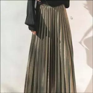 반짝이 롱 화려한 롱치마 주름스커트 파티룩 밴딩 플리츠