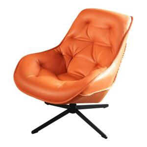 인테리어 체어 라운지 의자 편한 모던 오렌지(인조 가죽) 회전 디자인 에그