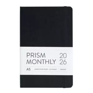 인디고 다이어리 2026 프리즘 A5 먼슬리 스케줄러 (날짜형 25절 월간) (블랙)