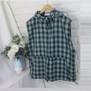 [쿨젠]SLG 체크 후드베스트 후드조끼 체크조끼 운동조끼 등산조끼 박스핏 후드조끼 남.._P420417043