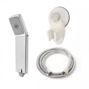 폴더 절수샤워기 고급메탈호스 B세트 2m 욕실 절수형 샤워헤드 거치대 걸이 수전 부속품 호스 줄 샤워꼭지