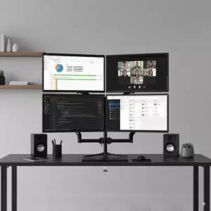 M15 쿼드 모니터암 사무 업무용 금융 주식 방송국 보안용 4대모니터 스탠드 거치대 받침대