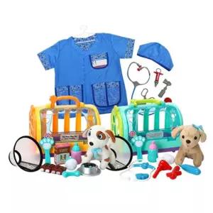어린이 역할놀이 완구선물 수의사 마이펫 동물병원풀세트 직업 키즈카페
