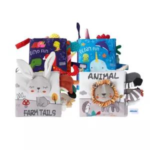 영아 촉감놀이 감각발달 폭신폭신 헝겊책 4종세트 엄마표 교구 어린이집