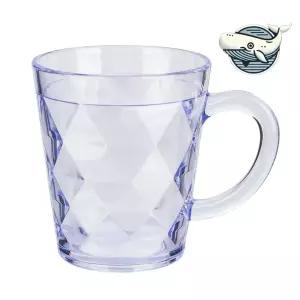 디자인 크리스탈 컵 250ml 다각형 손잡이 노래방 주점 업소 플라스틱 튼튼