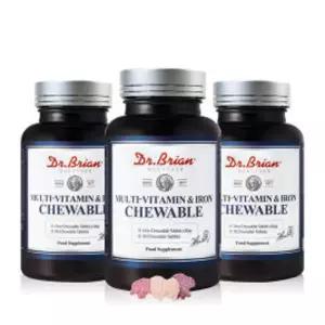 닥터브라이언 멀티비타민&철분 츄어블, 90정(3개월분), 3개