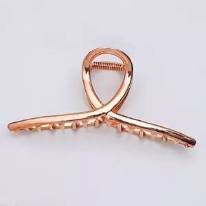 메탈 올림 헤어 장식 반 머리 집게 핀 1P 로즈 골드 집게핀 헤어집게핀 머리집게핀