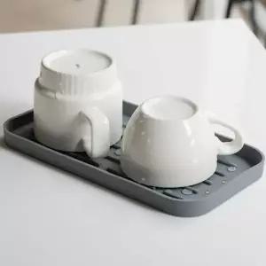 주방 트레이 식기받침대 다용도 욕실 실리콘 쟁반