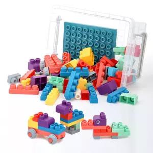 유아교구 창의력 소근육발달 안전 소프트블럭 베베말랑빌딩 100pcs 집중력