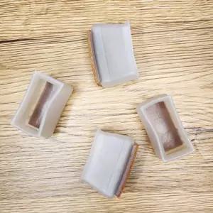 4개세트 실리콘의자다리캡 의자발커버 중형반투명 실 실리콘의자다리캡