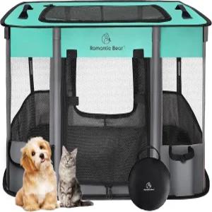 반려견 놀이펜 반려동물 접이식 강아지 고양이 휴대용 운동용 개집 텐트 상자 방수 통기성 그늘막 커버