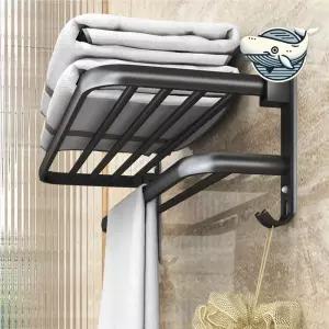 다용도 접착식 선반 수건걸이 욕실 수건 수납 무타공선반 수건걸이